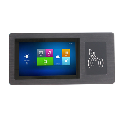 PC integrada 16/9 del panel táctil de Android del aspecto del soporte 7 pulgadas construidas en lector de tarjetas de NFC