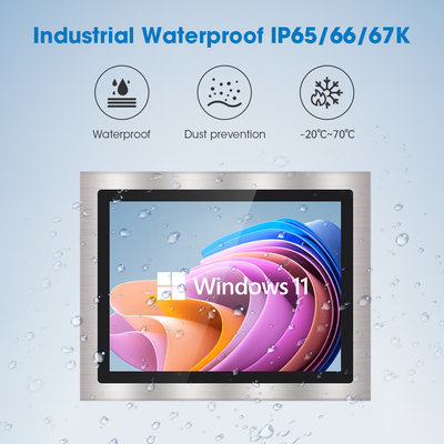 Pantalla táctil de plata Pantalla LCD a prueba de agua con VGA\\DVI\\USB