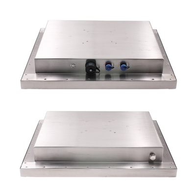 Monitor de pantalla táctil industrial de plata con resolución 1280*1024 agujeros VESA estándar VGA\\DVI\\USB