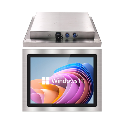 Monitor de pantalla táctil industrial de plata con resolución 1280*1024 agujeros VESA estándar VGA\\DVI\\USB