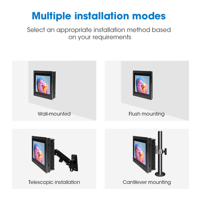 10.1 pulgadas Panel táctil integrado PC 12-36V Voltado de entrada 32G/64G/128G/256G Almacenamiento SSD