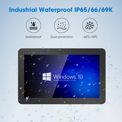 256G SSD 8GB Memoria 350 Nits Panel de pantalla táctil industrial Pc con VGA COM USB RJ45 Audio JACK