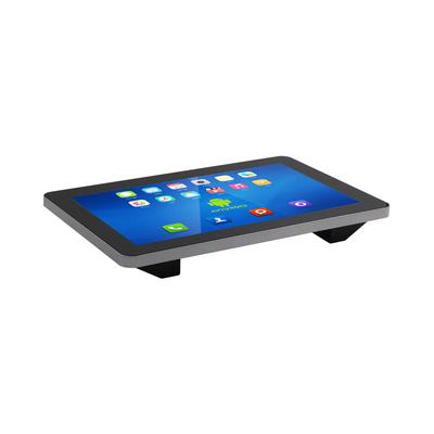 Panel de pantalla táctil Android robusto negro montaje de panel de fuente de PC con almacenamiento EMMC RS232 y 8G/16G/32