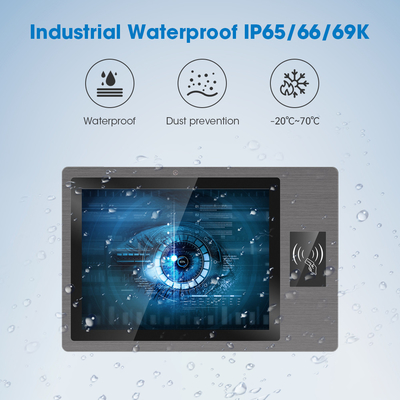 PC de panel táctil Android de 15 pulgadas de alto voltaje con certificación IP65 y diseño mecánico robusto