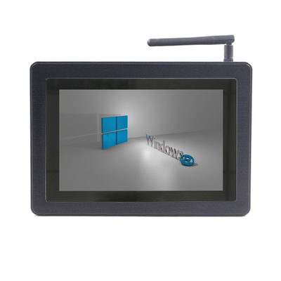 PC de panel industrial sin ventilador USB/RJ45/COM/VGA/HDMI/DC12V con voltaje de entrada de 12 a 36 V