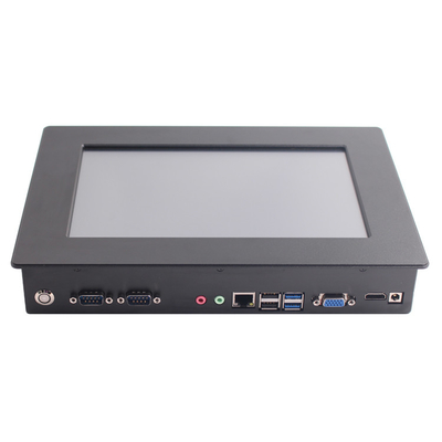 10.1 pulgadas PC de panel táctil industrial sin ventilador con sistema operativo Window/Lunix y entrada de 12-36 V
