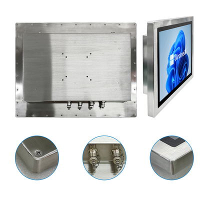 PC de panel de acero inoxidable de resolución 1280*1024 con disco duro de 128G y WIFI opcional