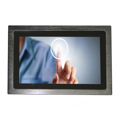 OS capacitivo de aluminio del monitor Windows/de Linux de la pantalla táctil 12VDC
