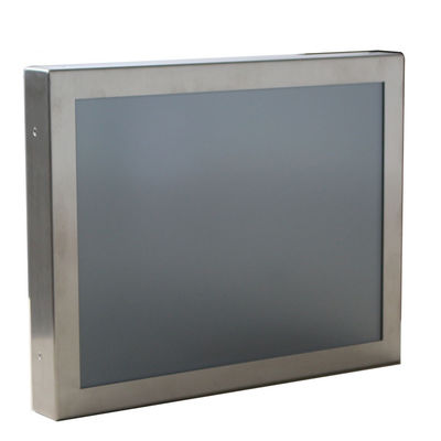 Acero inoxidable impermeable del monitor LCD 1.5m m del frente IP66