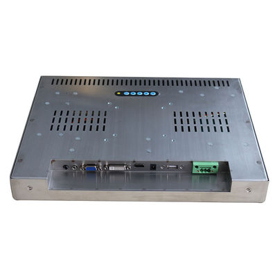 Acero inoxidable impermeable del monitor LCD 1.5m m del frente IP66