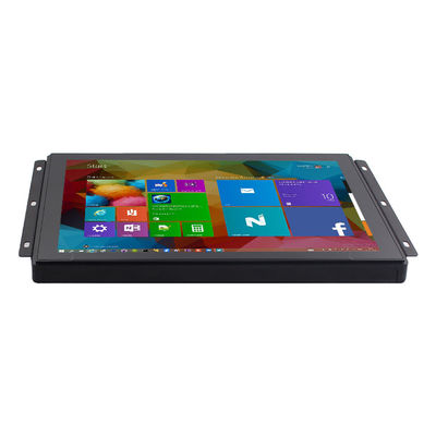 Monitor capacitivo plástico del panel táctil del bisel 250nits DVI 15 pulgadas