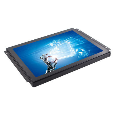 Monitor capacitivo plástico del panel táctil del bisel 250nits DVI 15 pulgadas