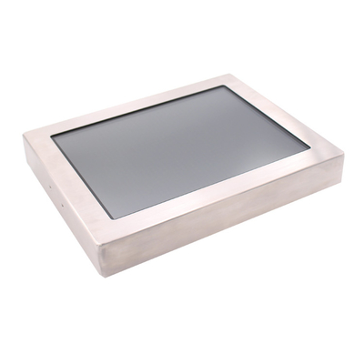 Puerto de acero inoxidable de la prenda impermeable HDMI 17 de la pulgada IP65 del monitor resistente de la pantalla táctil