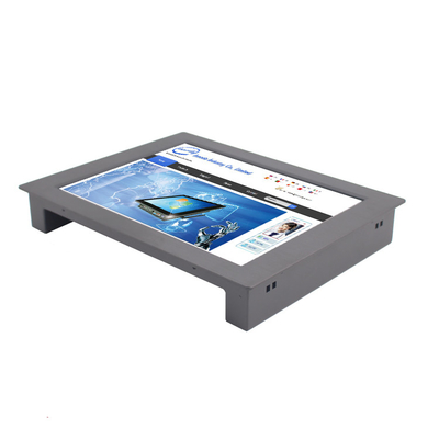 Caja metálica de aluminio resistente del monitor de la pantalla táctil LED del frente IP65 para el gabinete del quiosco